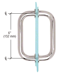 CRL 6" BM Back-to-Back Pull Handle with Washers
